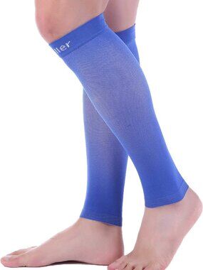 Doc Miller Compression Calf Compression Sleeve, 1 Pair, Blue